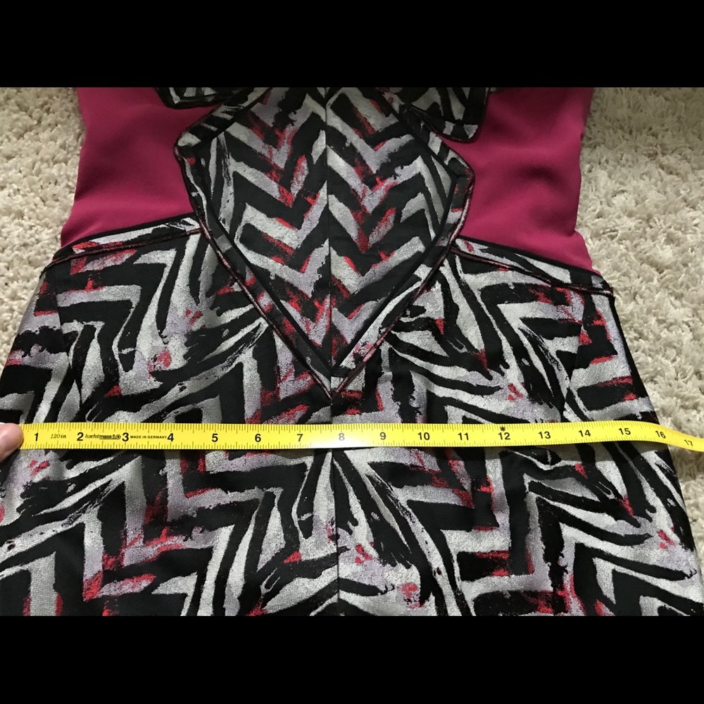 Zac Posen Abstract Zig Zag Print Mini Bandage Dre… - image 8